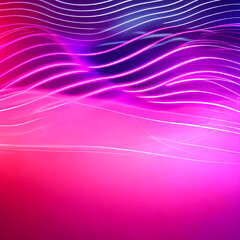 Abstract Futuristic Neon Waves Background Generative Ai