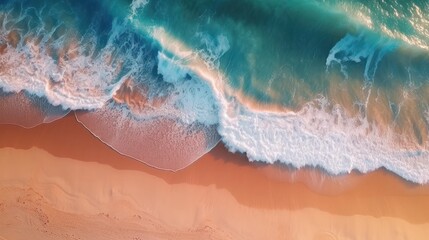 Top view of beach landscape