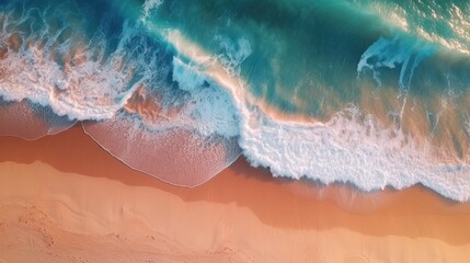 Fototapeta na wymiar Top view of beach landscape