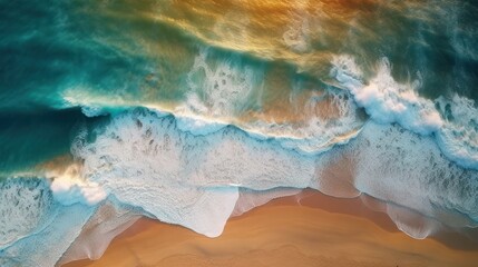 Top view of beach landscape