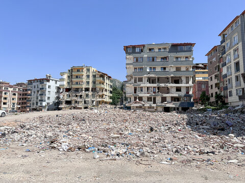 Old narrow streets after the earthquake in Hatay Antakya, Saray Street Hatay, Turkey
