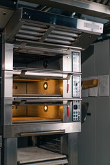 oven in a professional kitchen in a bakery, professional equipment for the production of pastries