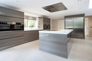 aesthetic modern kitchen. generative Ai