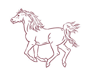 horse silhouette illustration vector for card decoration illustration