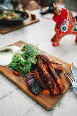 Smoked octopus dish