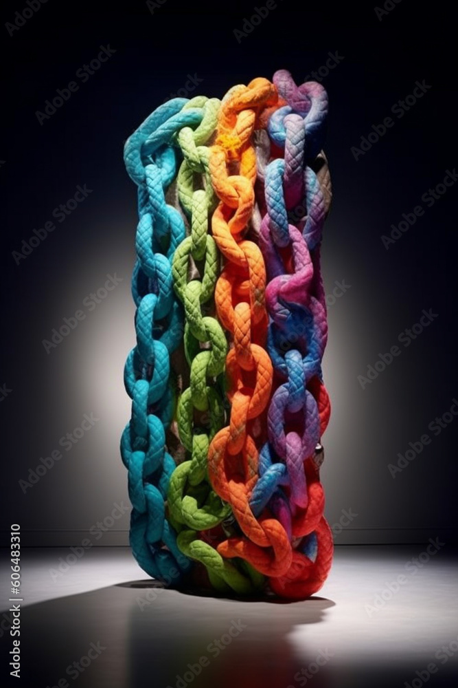 Poster a conceptual art sculpture installation that explores the concept of boundaries and physical limitat