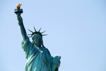 Statue of Liberty on Liberty Island in New York City, created by Gustave Eiffel
