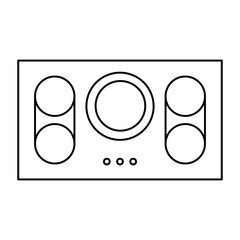 Induction Electric Stove Icon For Logo And More