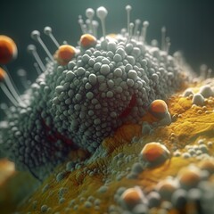 Bubbly Alien Cordyceps fungus macro image