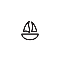 Boat Sail Sea Outline Icon