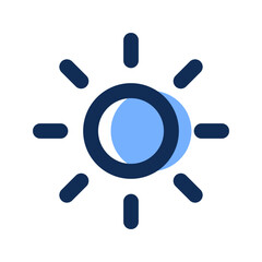 sun filled line icon