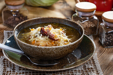 Traditional cabbage soup.