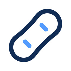 snowboard outline color icon