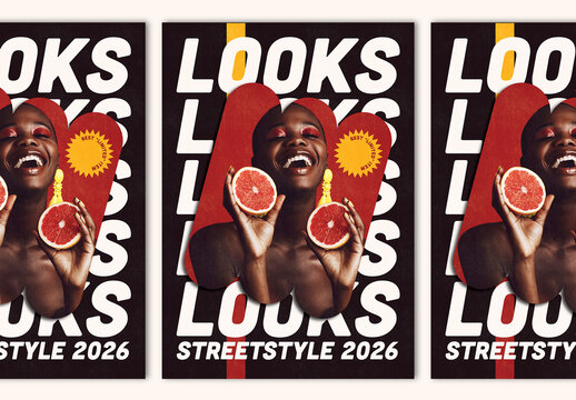 Modern Fashion Poster Layout with Bold Typography