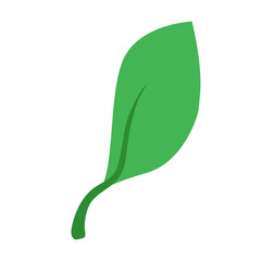 Simple flat small tree leaf green