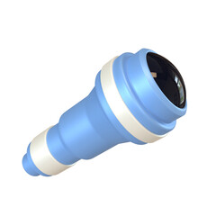 telescope 3d illustration rendering