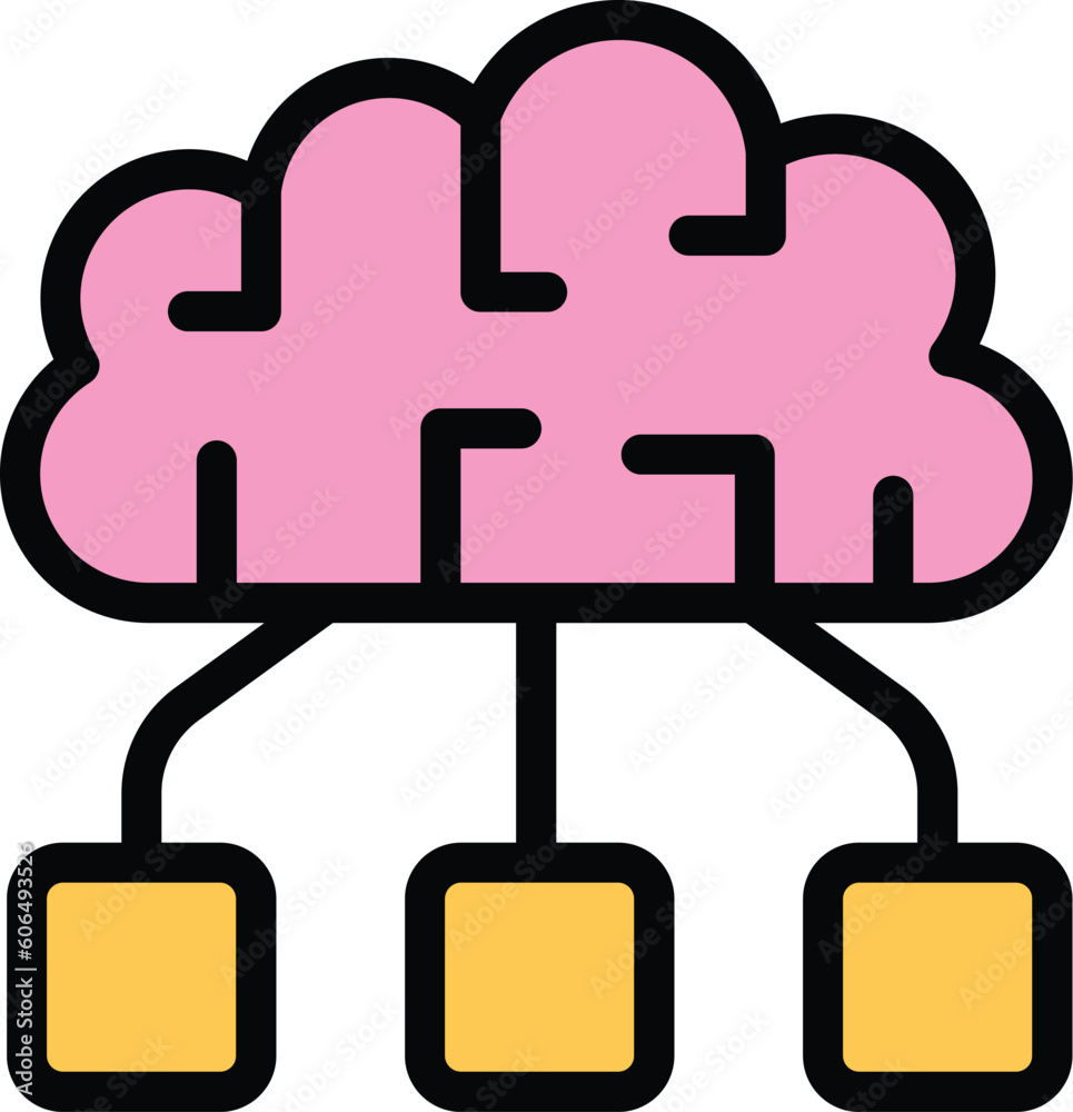 Poster brainstorming knowledge icon. outline brainstorming knowledge vector icon for web design isolated on