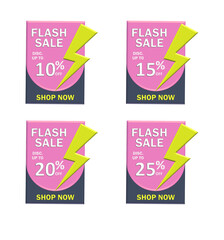 set tag flash sale discount pink color variation 3D