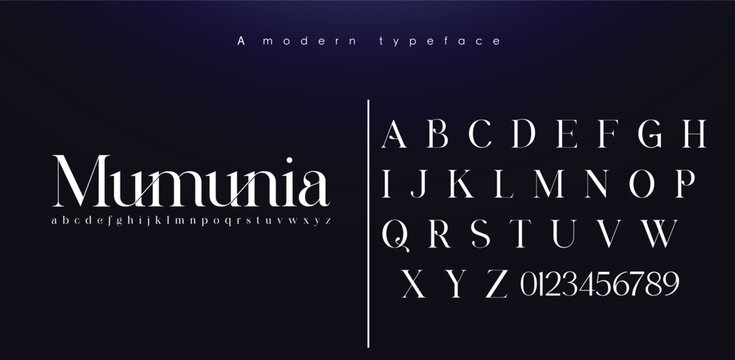 Minimal font creative modern alphabet. Typography  regular and number. minimalist style fonts set. vector illustration