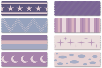Set of Cute Semi-Transparent Washi Tapes