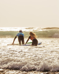 Surfing lesson