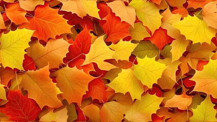 Autumn background from colorful leaves close-up.