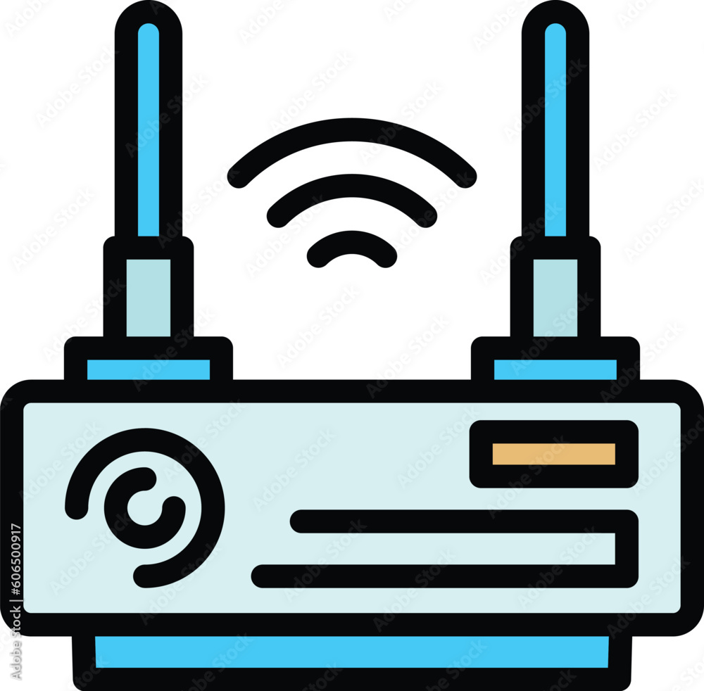 Poster smart office wifi router icon. outline smart office wifi router vector icon for web design isolated 