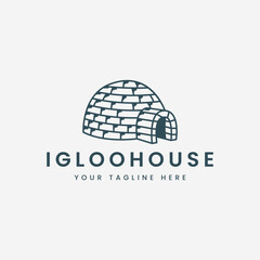 Eskimo igloo house logo vector design illustration template Creative icon - obrazy, fototapety, plakaty
