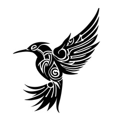 Fototapeta premium tribal inspired hummingbird