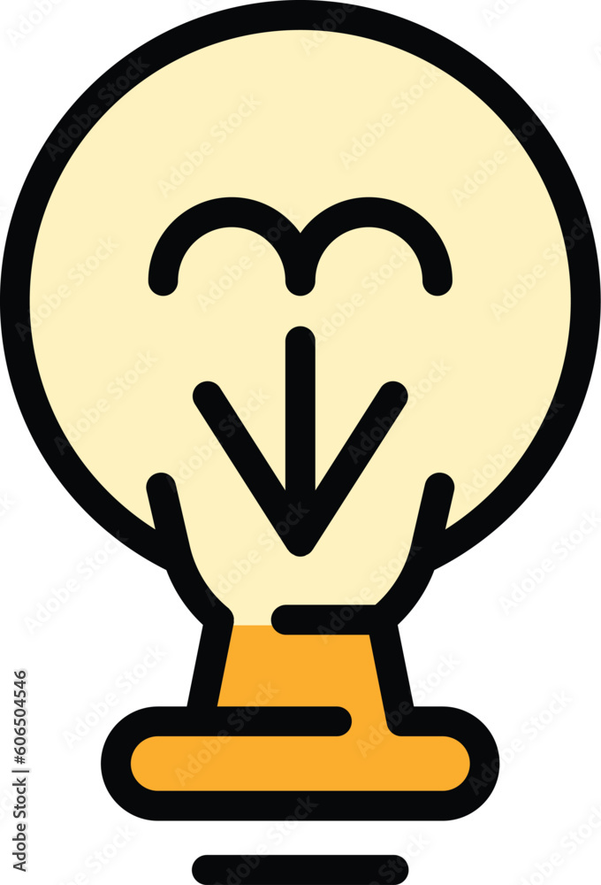 Poster led smart lightbulb icon. outline led smart lightbulb vector icon for web design isolated on white b