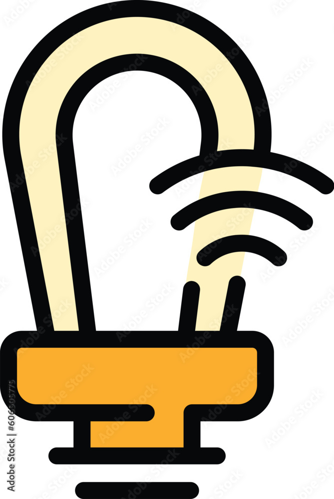 Poster power smart lightbulb icon. outline power smart lightbulb vector icon for web design isolated on whi