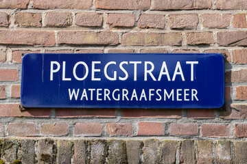 Street Sign Ploegstraat At Amsterdam The Netherlands 19-5-2023