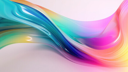 Abstract futuristic iridescent wallpaper. AI