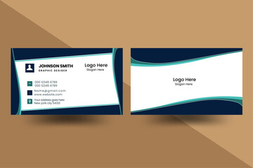 Double-sided creative and modern business card template. Vector illustration.