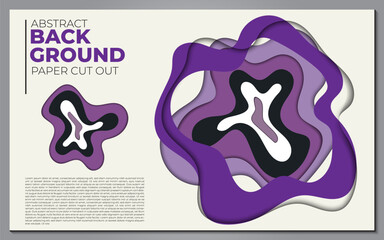 Modern abstract paper cut out background for website, banner, wallpaper, brochure, poster.