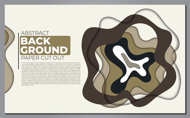 Modern abstract paper cut out background for website, banner, wallpaper, brochure, poster.