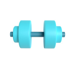 dumbbell 3d illustration isolated on white background