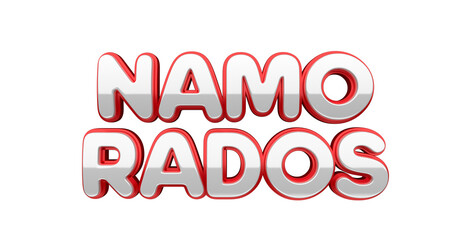 valentines day text label brazilian 3d render