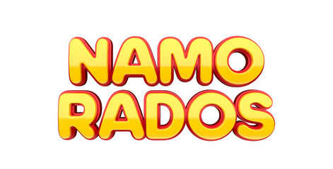 valentines day text label brazilian 3d render