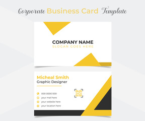 modern and clean professional company business card template design
