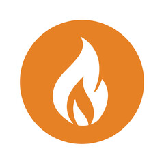 Burning, fire, gas, heat icon.