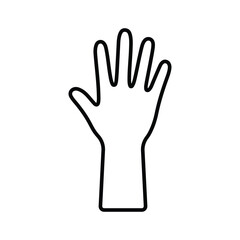 Fototapeta na wymiar hand, human icon. Line, outline symbol.