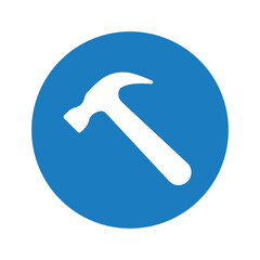 Hammer, repair, tools icon.