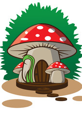Obraz na płótnie Canvas mushroom hous