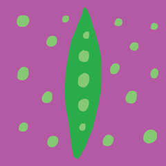 Vector illustration of a background with peas