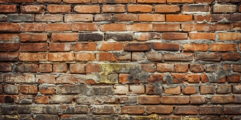 AI Generated. AI Generative. Vintage old brick wall texture. Graphic Art