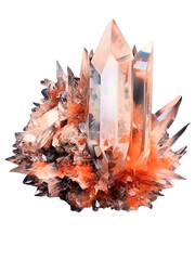Striking Quartz Crystal Art Visualization AI Generative 