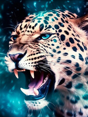 Jungle Majesty: Chiapas Jaguar in Lush Mexican Rainforest - A Unique Digital Art Piece Generative AI