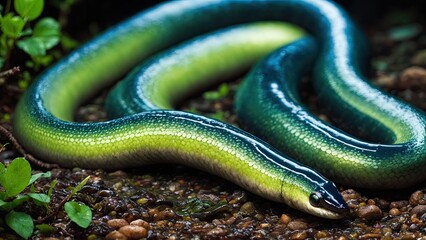 Obraz premium snake in the grass