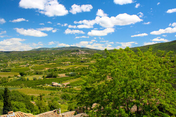 Obraz premium Lacoste und seine Burg im Luberon in der Provence